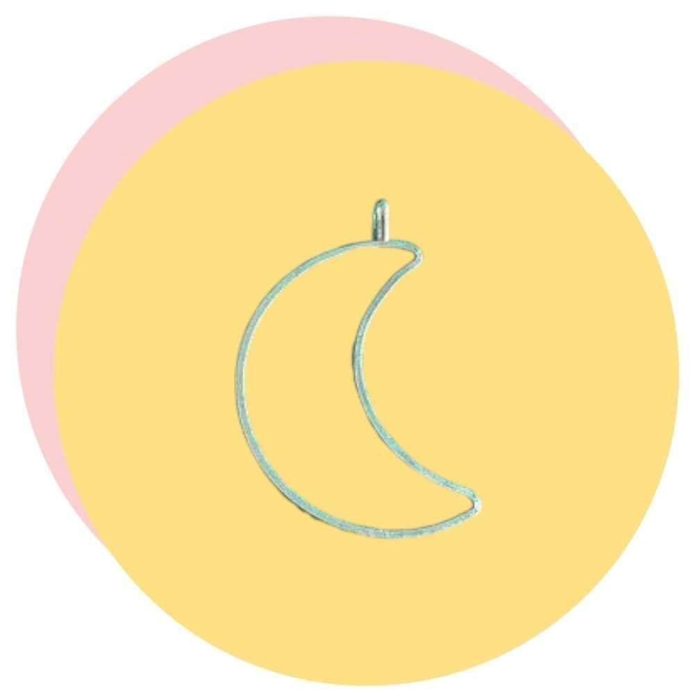 فریم ماه کوچک نقره ای آبکاری