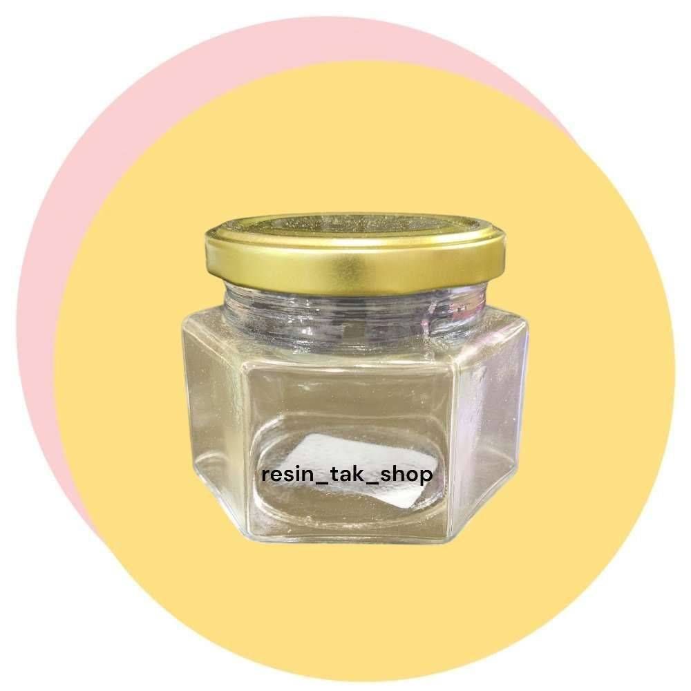 جار شیشه ای ۶ ضلعی بزرگ