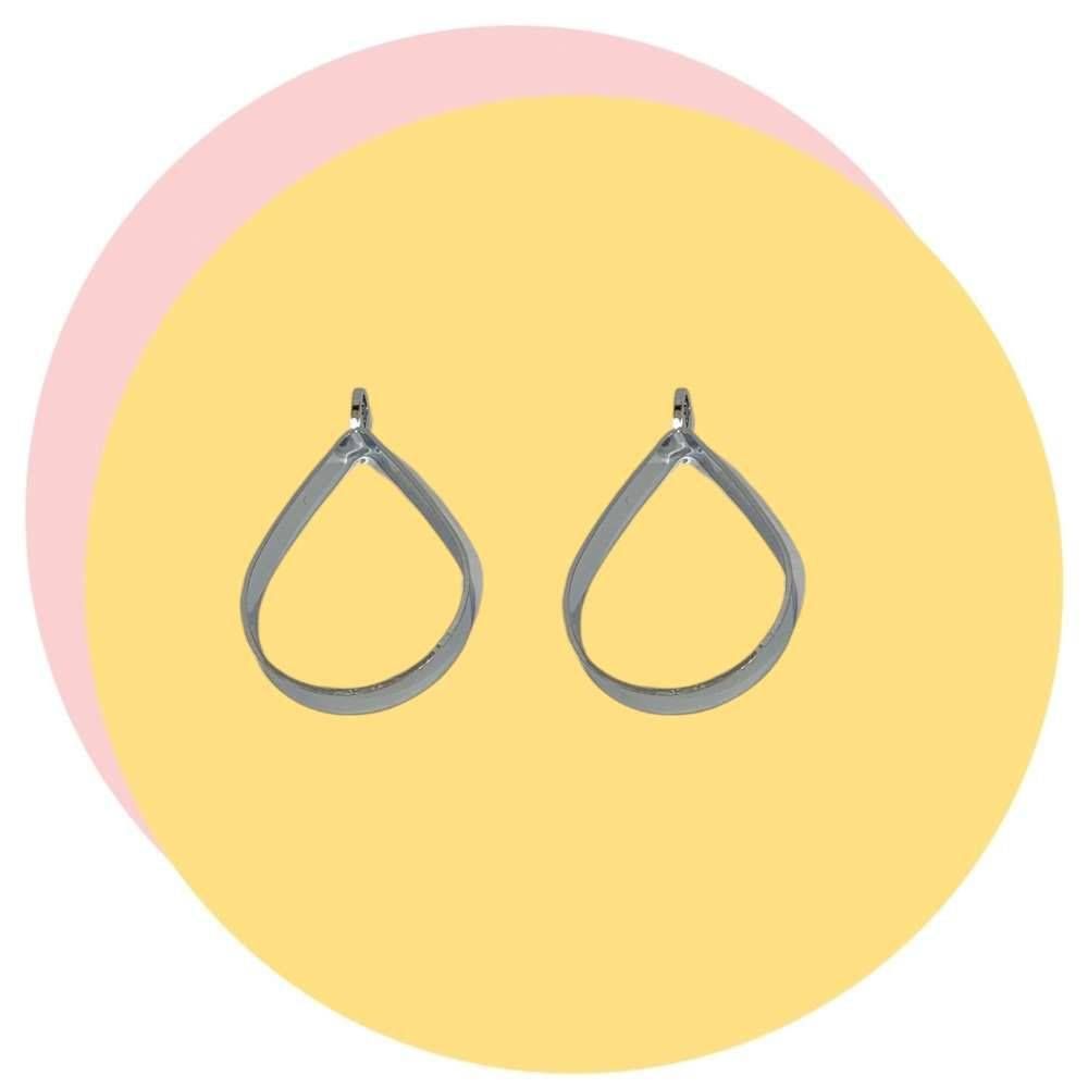 فریم گردنبند اشکی نقره ای