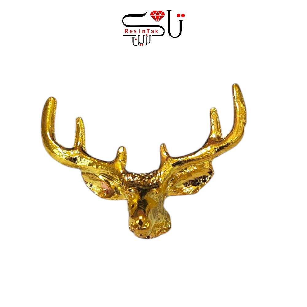 سر گوزن طلایی سایز کوچک